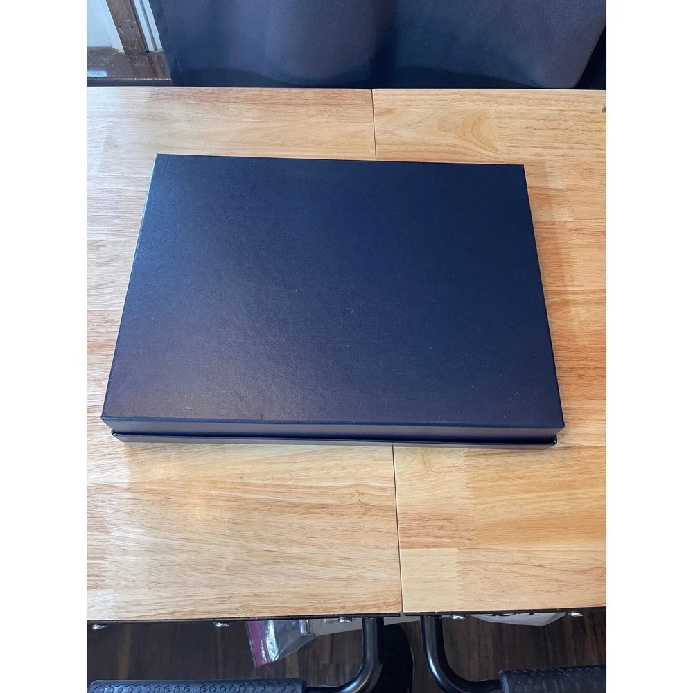 Ralph Lauren Navy Blue Gold Logo‎ Gift Presentation Box 14x10x2.5 with Tissue